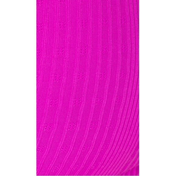 💕L*SPACE Lily Ribbed Bikini Bottom Bright Fuchsia - Picture 12 of 16